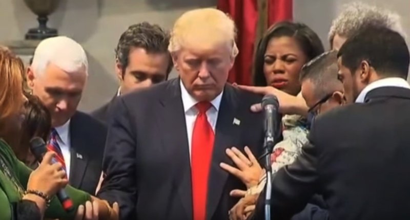 High Quality Trump Praying Blank Meme Template