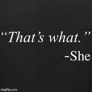 She said. | image tagged in funny | made w/ Imgflip meme maker