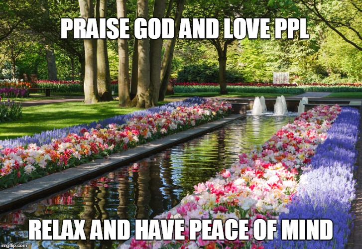 PRAISE GOD AND LOVE PPL; RELAX AND HAVE PEACE OF MIND | image tagged in peaceful | made w/ Imgflip meme maker