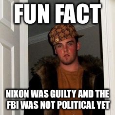 Ss | FUN FACT NIXON WAS GUILTY AND THE FBI WAS NOT POLITICAL YET | image tagged in ss | made w/ Imgflip meme maker