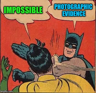 Batman Slapping Robin Meme | IMPOSSIBLE PHOTOGRAPHIC EVIDENCE | image tagged in memes,batman slapping robin | made w/ Imgflip meme maker