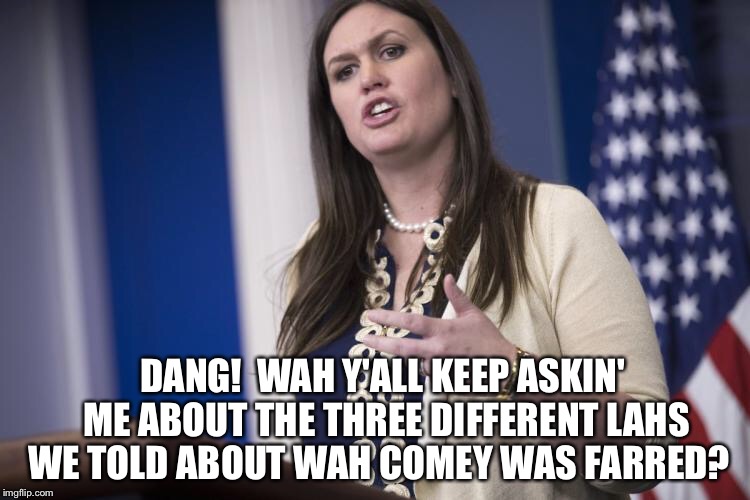 Dang y'all | DANG!  WAH Y'ALL KEEP ASKIN' ME ABOUT THE THREE DIFFERENT LAHS WE TOLD ABOUT WAH COMEY WAS FARRED? | image tagged in bitch please | made w/ Imgflip meme maker