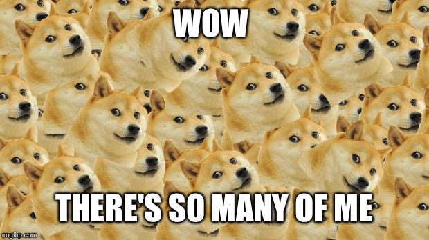 Multi Doge | WOW; THERE'S SO MANY OF ME | image tagged in memes,multi doge | made w/ Imgflip meme maker