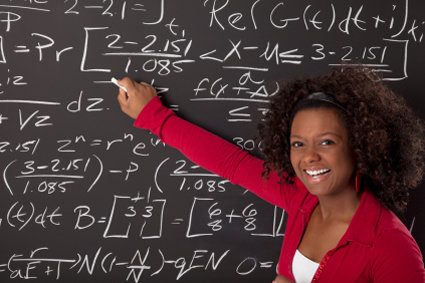 Black mathematician girl Blank Meme Template