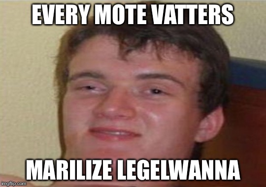 10 guy | EVERY MOTE VATTERS; MARILIZE LEGELWANNA | image tagged in 10 guy,marijuana | made w/ Imgflip meme maker