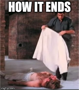 HOW IT ENDS | image tagged in bruce lee blankets chuck norris | made w/ Imgflip meme maker