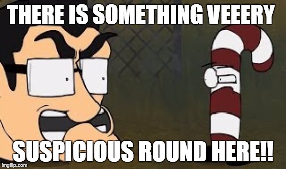 Prophunt in a nutshell | THERE IS SOMETHING VEEERY; SUSPICIOUS ROUND HERE!! | image tagged in markiplier | made w/ Imgflip meme maker