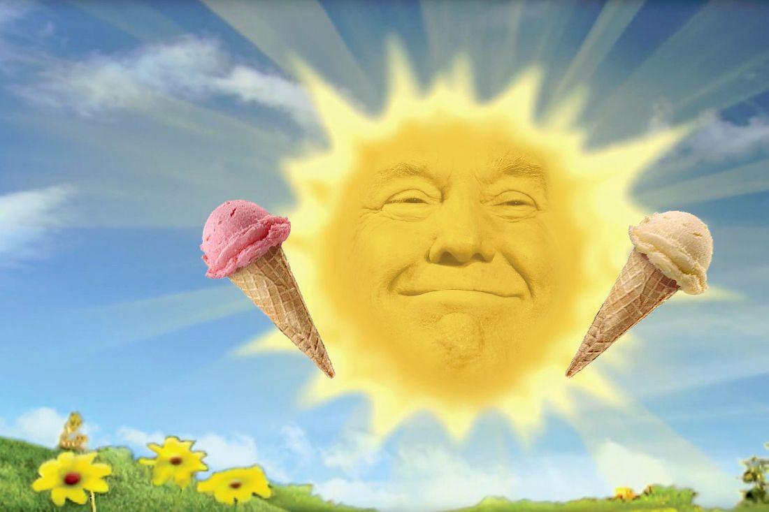 High Quality Trump Two Scoops Blank Meme Template