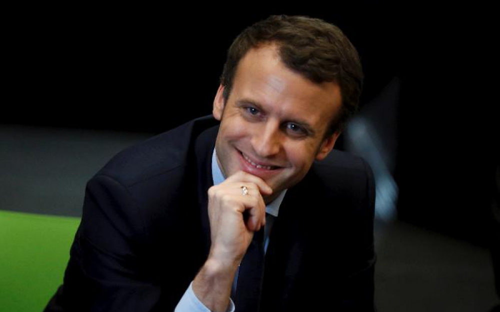 creepy Macron Blank Meme Template