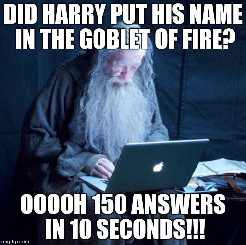 dumbledore twitter | DID HARRY PUT HIS NAME IN THE GOBLET OF FIRE? OOOOH 150 ANSWERS IN 10 SECONDS!!! | image tagged in dumbledore twitter | made w/ Imgflip meme maker