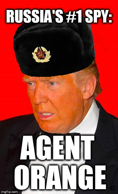 Agent Orange | image tagged in trump,president,agent orange,russian spy | made w/ Imgflip meme maker