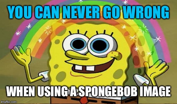YOU CAN NEVER GO WRONG WHEN USING A SPONGEBOB IMAGE | made w/ Imgflip meme maker