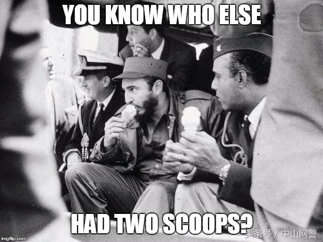 Castro sucking milk | YOU KNOW WHO ELSE; HAD TWO SCOOPS? | image tagged in canada cat | made w/ Imgflip meme maker