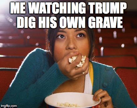 Trump Show | ME WATCHING TRUMP DIG HIS OWN GRAVE | image tagged in donald trump,trump,impeach trump,white house | made w/ Imgflip meme maker
