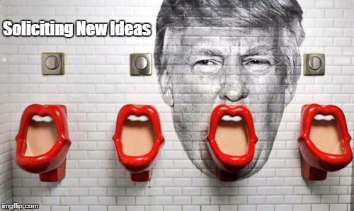 "Making America Great Again: How Devious Donald Gets His Ideas" | Soliciting New Ideas | image tagged in trump,trump's new ideas,the source of trump's genius,devious donald,deplorable donald,despicable donald | made w/ Imgflip meme maker