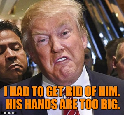 I HAD TO GET RID OF HIM. HIS HANDS ARE TOO BIG. | made w/ Imgflip meme maker