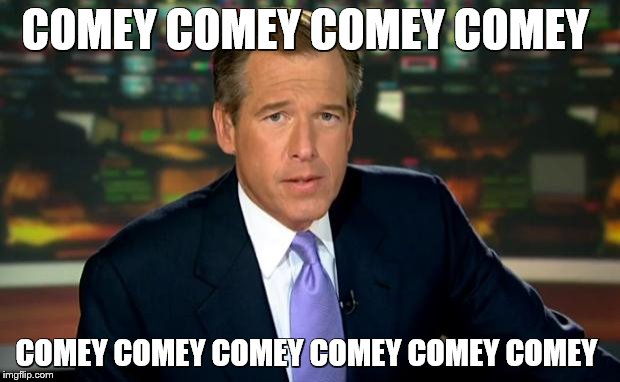 Was The FBI Director Fired Or Something? | COMEY COMEY COMEY COMEY; COMEY COMEY COMEY COMEY COMEY COMEY | image tagged in brian williams,fbi director james comey,donald trump,political meme | made w/ Imgflip meme maker