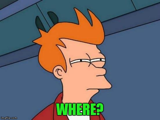 Futurama Fry Meme | WHERE? | image tagged in memes,futurama fry | made w/ Imgflip meme maker