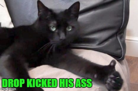 DROP KICKED HIS ASS | made w/ Imgflip meme maker
