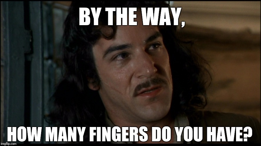 BY THE WAY, HOW MANY FINGERS DO YOU HAVE? | made w/ Imgflip meme maker