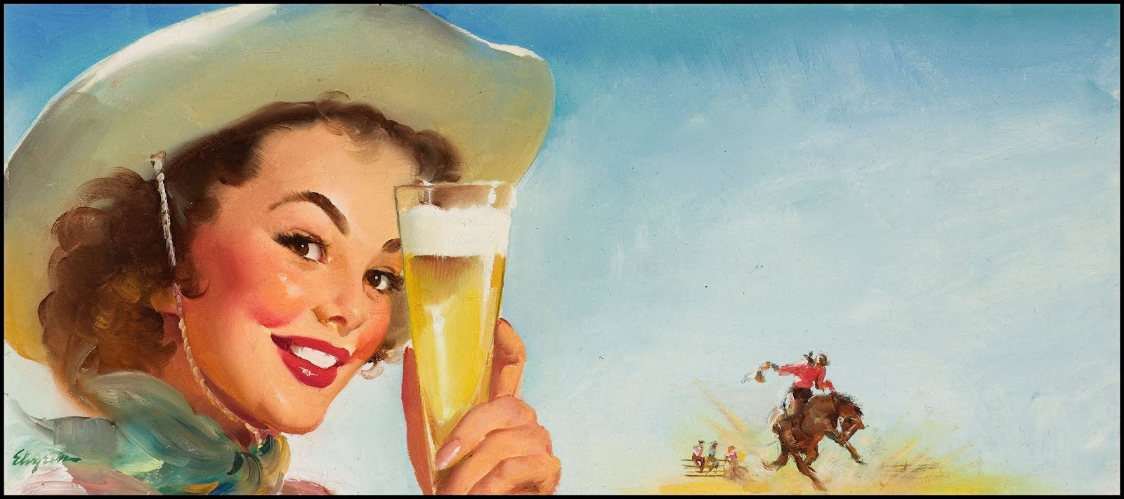 Cowgirl beer Blank Meme Template