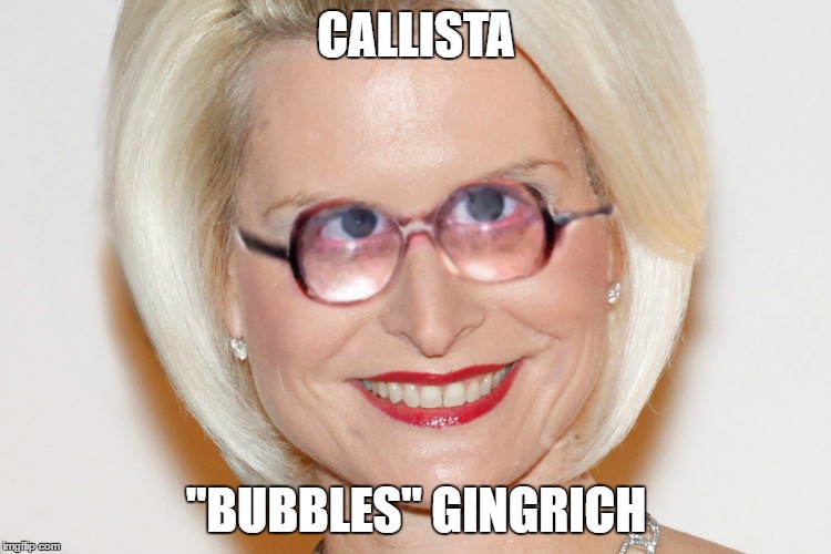 Every Time I See Her | CALLISTA; "BUBBLES" GINGRICH | image tagged in callista gingrich,trailer park boys bubbles,vatican,ambassador | made w/ Imgflip meme maker