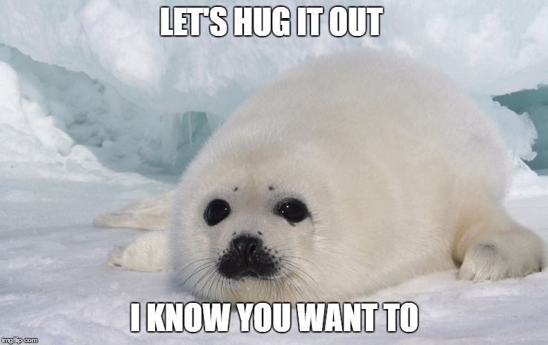 LET'S HUG IT OUT; I KNOW YOU WANT TO | made w/ Imgflip meme maker