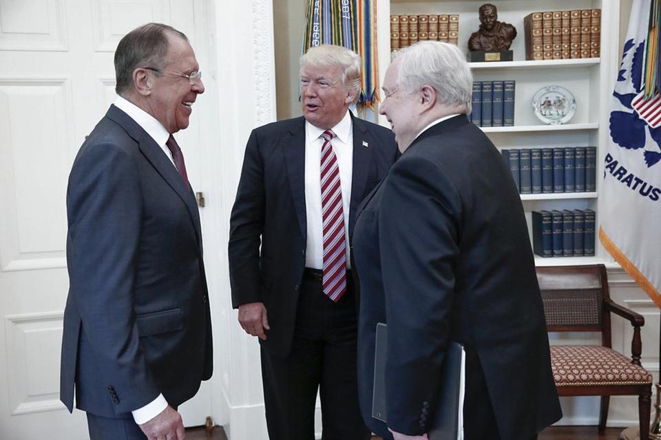 High Quality Trump Russia Oval Office Meeting Ambassador Kislyak Lavrov  Blank Meme Template