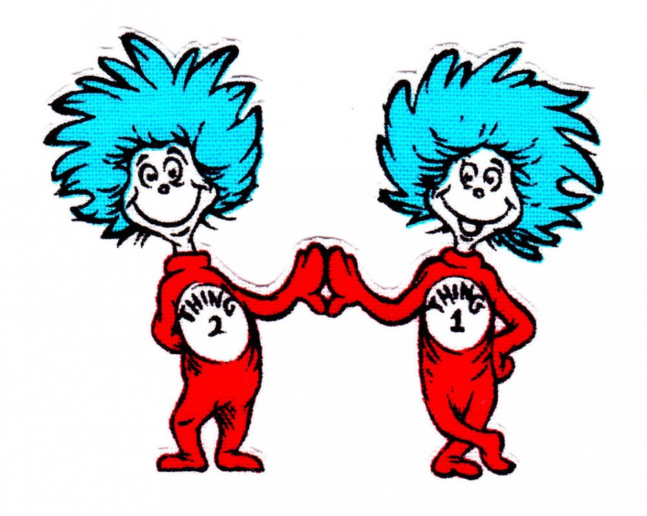 High Quality thing 1 and thing 2 Blank Meme Template