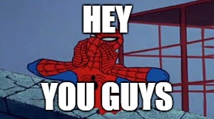 the spidergoonies | HEY; YOU GUYS | image tagged in the spidergoonies | made w/ Imgflip meme maker
