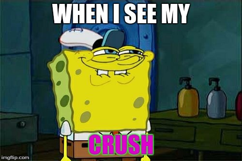 Don't You Squidward | WHEN I SEE MY; CRUSH | image tagged in memes,dont you squidward | made w/ Imgflip meme maker