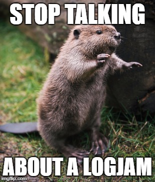 Beaver | STOP TALKING; ABOUT A LOGJAM | image tagged in beaver | made w/ Imgflip meme maker