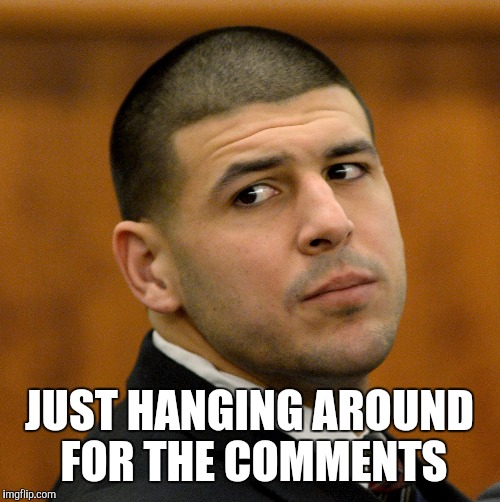 JUST HANGING AROUND FOR THE COMMENTS | image tagged in i'm just hanging,football | made w/ Imgflip meme maker