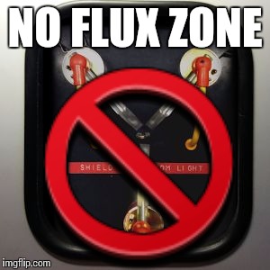 Flux Capacitor |  NO FLUX ZONE; 🚫 | image tagged in flux capacitor | made w/ Imgflip meme maker