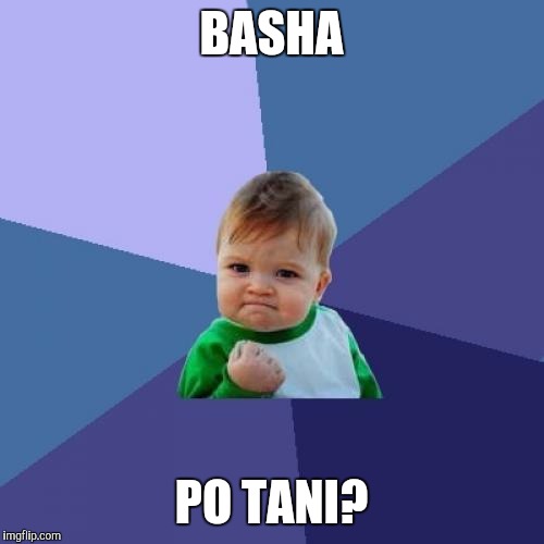 Success Kid Meme | BASHA; PO TANI? | image tagged in memes,success kid | made w/ Imgflip meme maker
