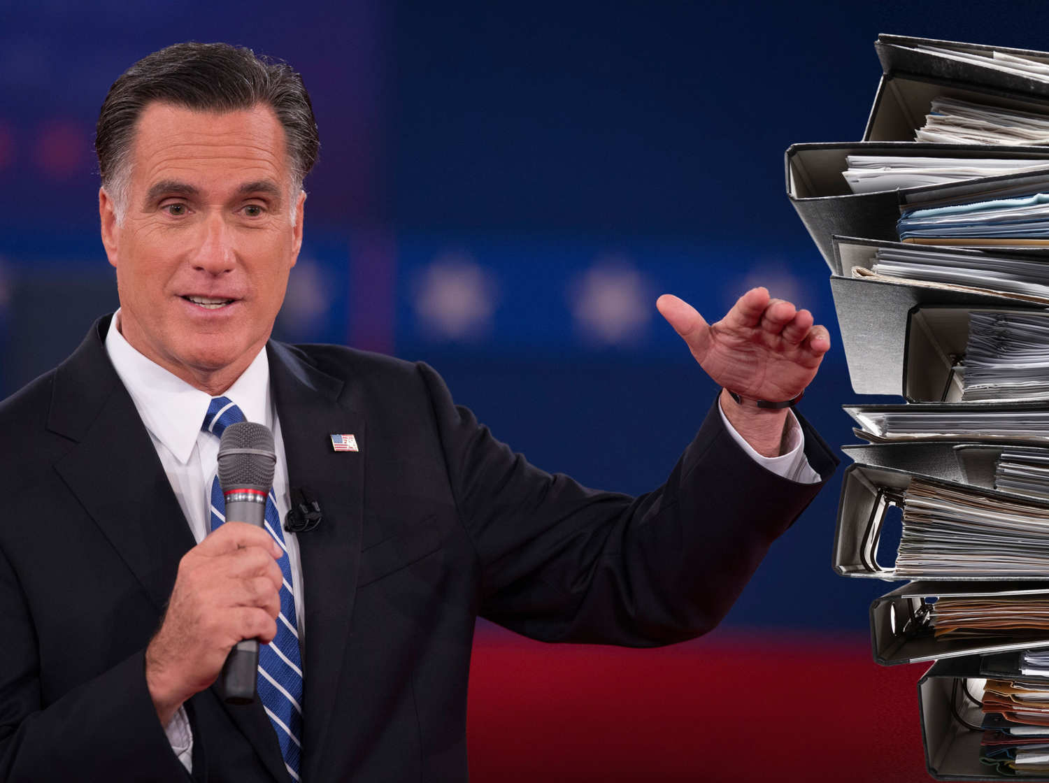 Romney - Binders Full of Women Blank Meme Template