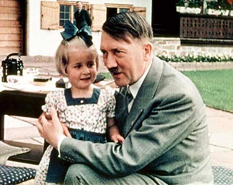 Hitler with kid Blank Meme Template