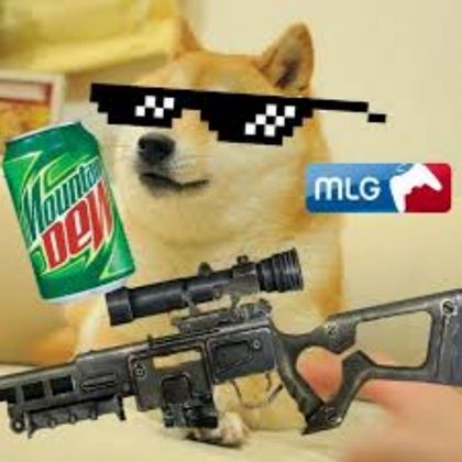 High Quality MLG DOGE DA GOD Blank Meme Template