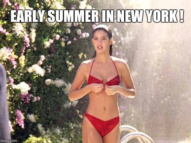 Phoebe Cates | EARLY SUMMER IN NEW YORK ! | image tagged in phoebe cates | made w/ Imgflip meme maker