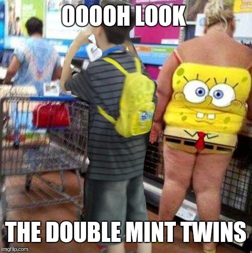 OOOOH LOOK; THE DOUBLE MINT TWINS | image tagged in haters gonna hate | made w/ Imgflip meme maker