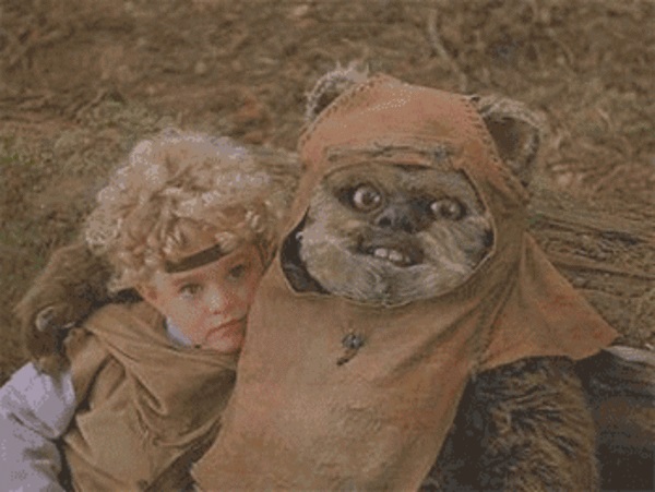 High Quality creepy ewok Blank Meme Template