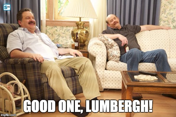 Goldberg Mustaches | GOOD ONE, LUMBERGH! | image tagged in goldberg mustaches | made w/ Imgflip meme maker