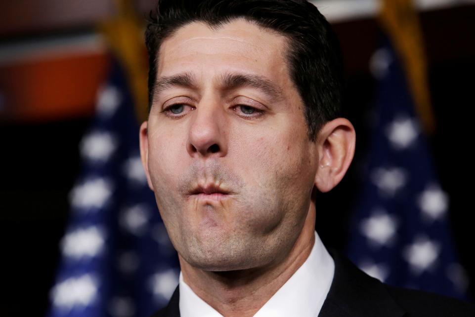 what's in your mouth paul ryan? TRUMP'S DICK Blank Meme Template