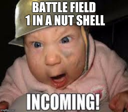 battle field 1 in a nutshell | BATTLE FIELD 1 IN A NUT SHELL | image tagged in battlefield 1 | made w/ Imgflip meme maker