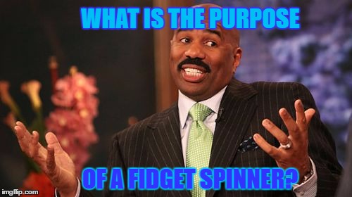 Steve Harvey Meme | WHAT IS THE PURPOSE OF A FIDGET SPINNER? | image tagged in memes,steve harvey | made w/ Imgflip meme maker