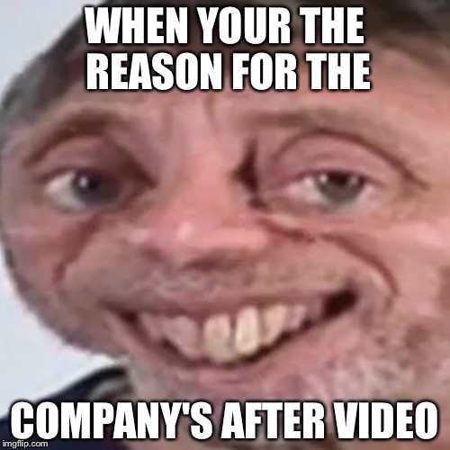 Noice | WHEN YOUR THE REASON FOR THE; COMPANY'S AFTER VIDEO | image tagged in noice | made w/ Imgflip meme maker