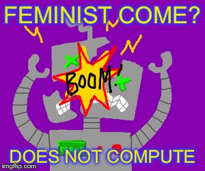 FEMINIST COME? DOES NOT COMPUTE | made w/ Imgflip meme maker