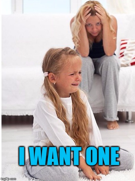 whine | I WANT ONE | image tagged in whine | made w/ Imgflip meme maker