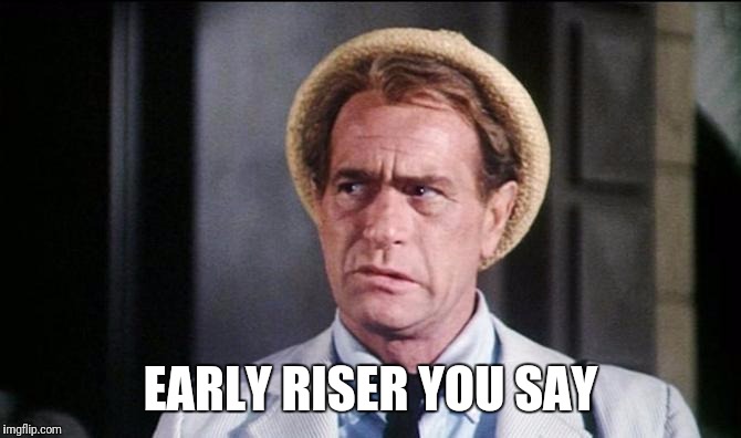 EARLY RISER YOU SAY | made w/ Imgflip meme maker