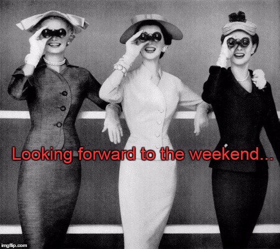 Looking forward to the weekend... | image tagged in weekend,fun | made w/ Imgflip meme maker
